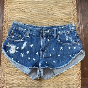 CARMAR Cut-Off Star Jean Shorts. Size 24